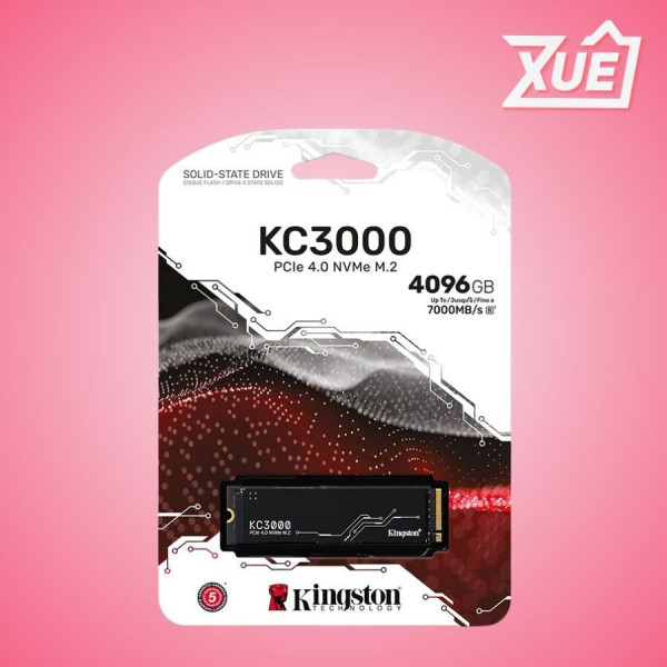 Ổ CỨNG SSD KINGSTON KC3000 4096GB NVME M.2 2280 PCIE GEN 4 X 4 (ĐỌC 7000MB/S GHI 7000MB/S)-(SKC3000D/4096G)