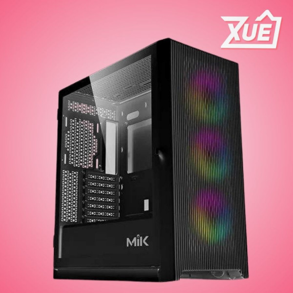 VỎ CASE MIK STORM 360 BLACK - 3FA (ATX/MID TOWER/MÀU ĐEN/3FAN ARGB)
