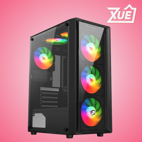 CASE VITRA CERES V305-G 3FRGB BLACK   (MID TOWER/MÀU ĐEN/ KÈM SẴN 3 FAN RGB)
