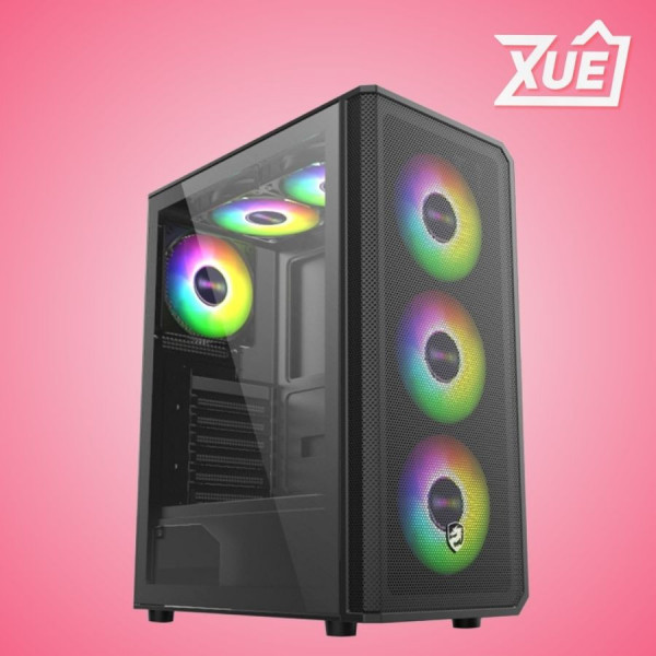 CASE VITRA CERES V309 BLACK 3FAN RGB (ATX/MÀU ĐEN)