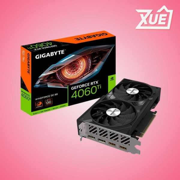 CARD MÀN HÌNH GIGABYTE RTX 4060 TI WINDFORCE OC-8GB