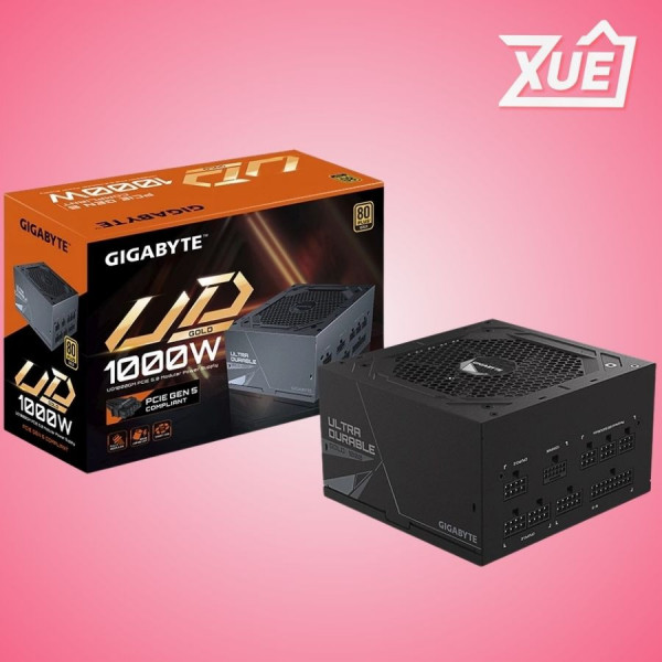 NGUỒN GIGABYTE GP-UD1000GM 1000W (80 PLUS GOLD/FULL MODULAR/MÀU ĐEN)