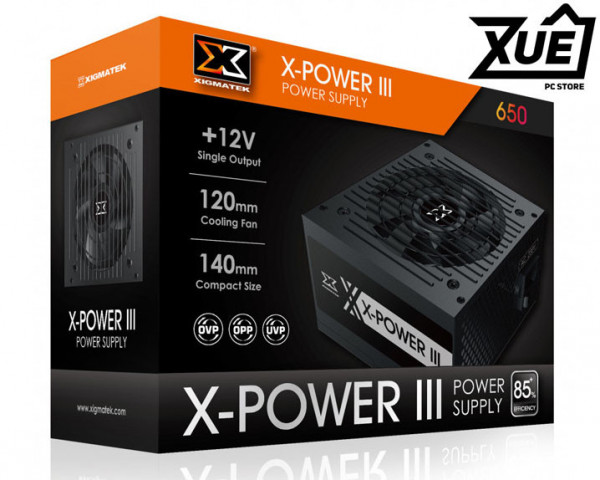 NGUỒN XIGMATEK X-POWER III 650 - 600W EN45990 (MÀU ĐEN)