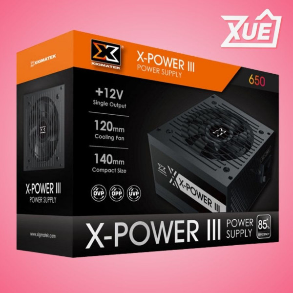 NGUỒN XIGMATEK X-POWER III 650 - 600W EN45990 (MÀU ĐEN)