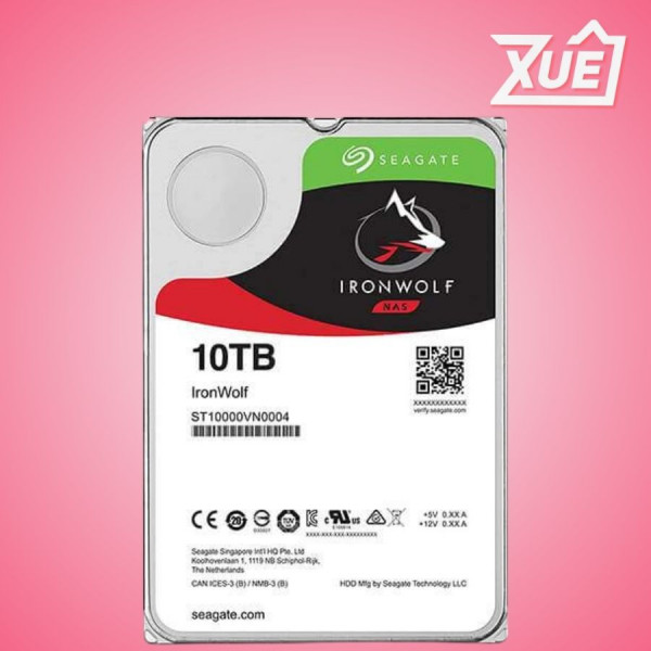 Ổ CỨNG HDD SEAGATE IRONWOLF 10TB 3.5 INCH, 7200RPM ,SATA3, 256MB CACHE (ST10000VN000)