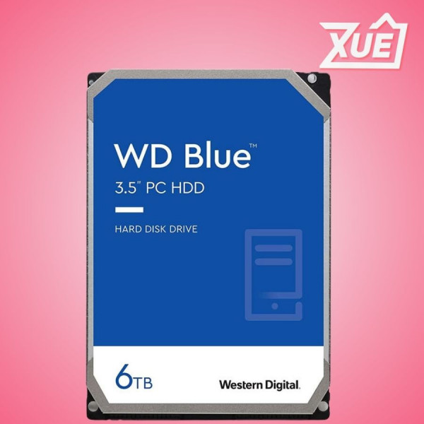 Ổ CỨNG HDD WESTERN DIGITAL 6TB BLUE (WD60EZAX) (5400RPM/256MB CACHE/3.5 INCH/SATA3)