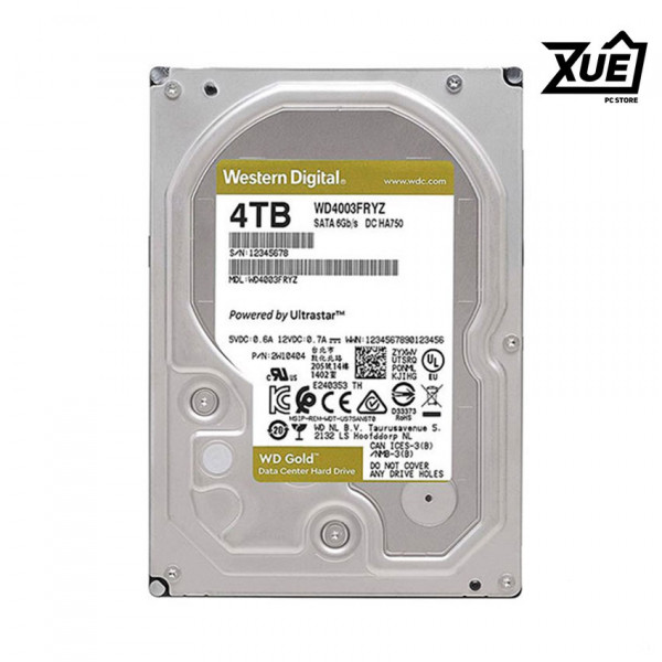 Ổ CỨNG HDD WD GOLD 4TB 3.5 INCH SATA III 256MB CACHE 7200RPM (WD4003FRYZ)