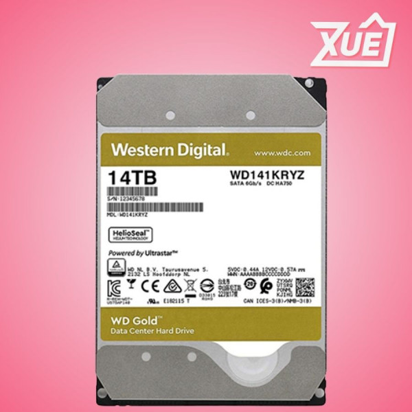 Ổ CỨNG HDD WD GOLD 14TB 3.5 INCH SATA III 256MB CACHE 7200RPM (WD141KRYZ)