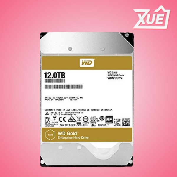 Ổ CỨNG HDD WD GOLD (12TB/3.5/SATA 3/256MB CACHE/7200RPM) 