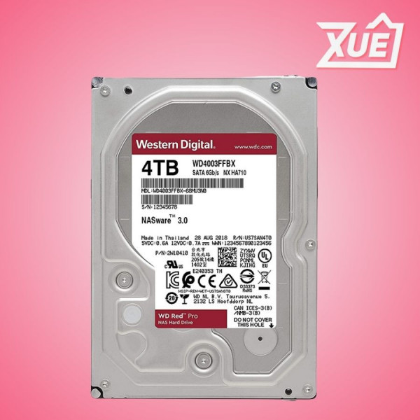 Ổ CỨNG HDD WD 4TB RED PRO 3.5 INCH, 7200RPM, SATA, 128MB CACHE (WD4003FFBX)