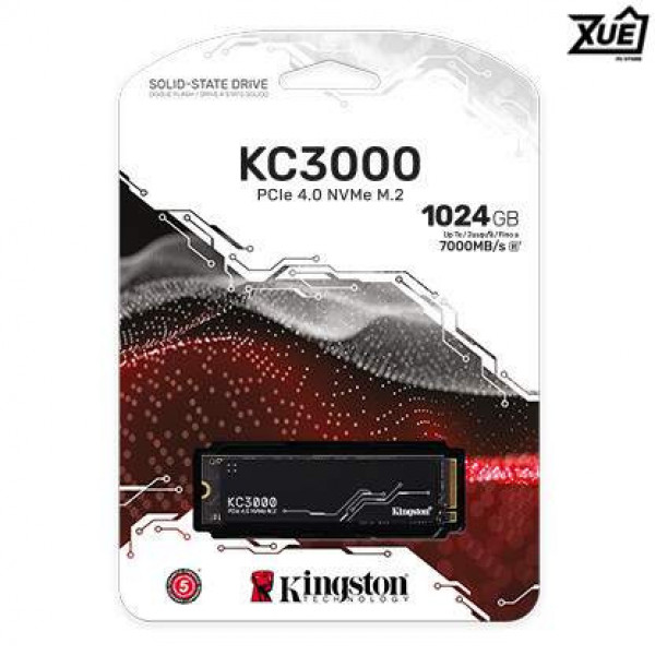 Ổ CỨNG SSD KINGSTON KC3000 1TB M.2 PCIE GEN4 X4 NVME SKC3000S/1024G
