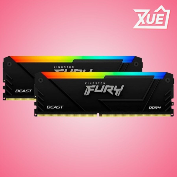 BỘ NHỚ TRONG  KINGSTON FURY BEAST RGB (KF436C18BB2AK2/32) 32GB (2X16GB) DDR4 3600MHZ