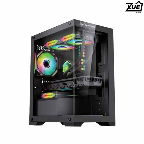 VỎ CASE CENTAUR LUMIX BLACK (MATX/MID TOWER/MÀU ĐEN)