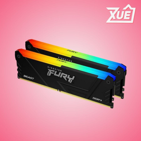 BỘ NHỚ TRONG KINGSTON FURY BEAST RGB (KF432C16BB12AK2/32) 32GB (2X16GB) DDR4 3200MHZ