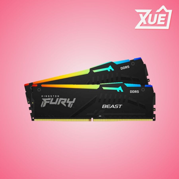 BỘ NHỚ TRONG KINGSTON FURY BEAST RGB (KF556C40BBAK2-32) 32GB (2X16GB) - DDR5 5600MHZ