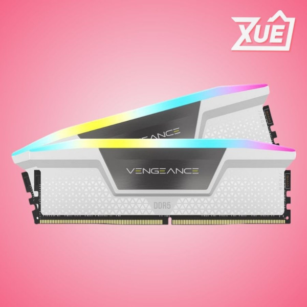 BỘ NHỚ TRONG CORSAIR VENGEANCE RGB WHITE HEATSPREADER (CMH32GX5M2E6000C36W) 32GB (2X16GB) DDR5 6000MHZ
