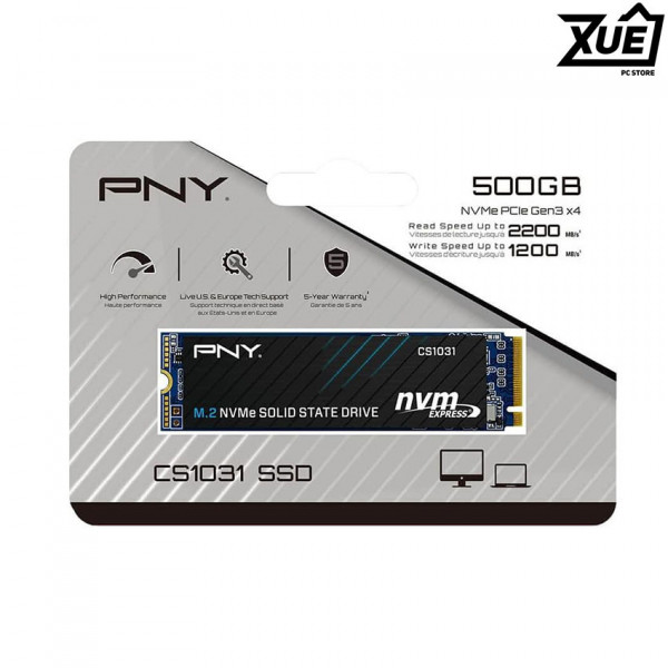 Ổ CỨNG SSD PNY CS1031 500GB M.2 2280 PCIE NVME GEN 3X4 (ĐỌC 2200MB/S - GHI 1200MB/S) - (M280CS1031-500-CL)