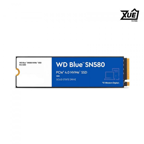 Ổ CỨNG SSD WD SN580 BLUE 1TB M.2 2280 PCIE NVME 4X4 (ĐỌC 4150MB/S - GHI 4150MB/S) - (WDS100T3B0E)