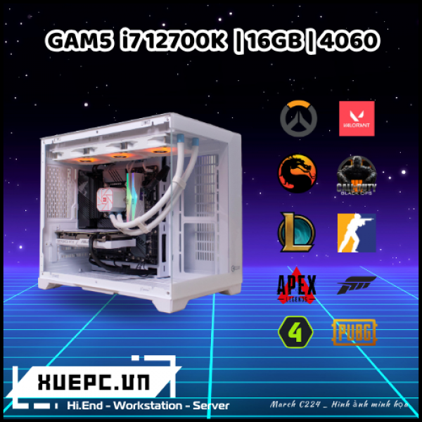 BỘ MÁY TÍNH GAM5 i7 12700K | 16GB | NVIDIA RTX 4060