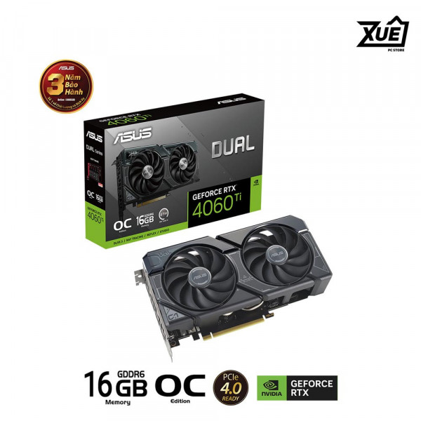 CARD MÀN HÌNH ASUS DUAL-RTX 4060 TI-O16G