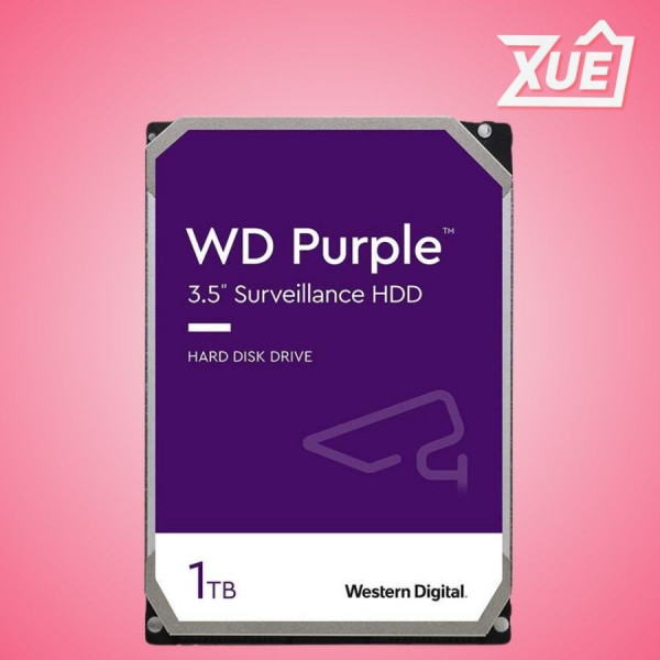 Ổ CỨNG HDD WD PURPLE 1TB 3.5 INCH, 5400RPM, SATA, 64MB CACHE (WD10PURZ)