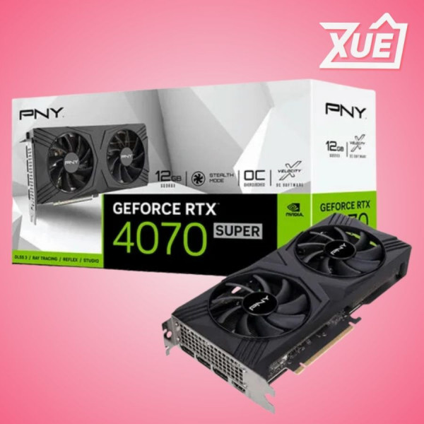 CARD MÀN HÌNH PNY RTX 4070 SUPER 12GB VERTO OVERCLOCKED DUAL FAN DLSS 3