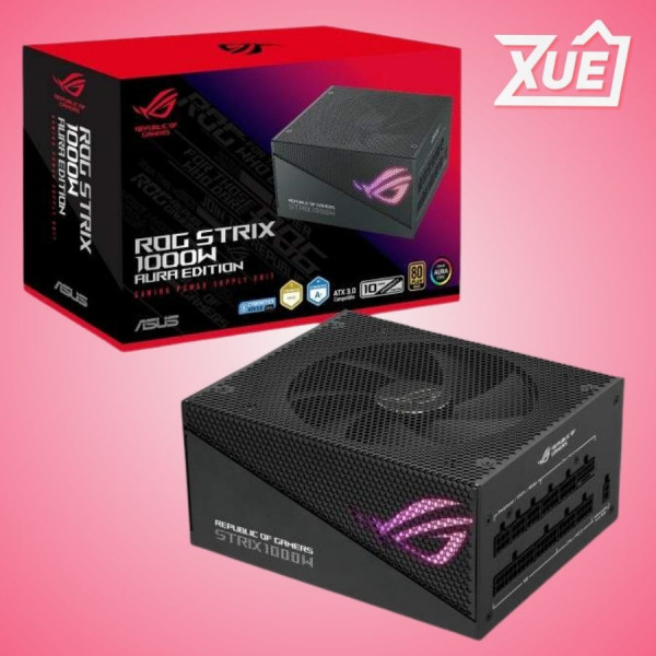 NGUỒN MÁY TÍNH ASUS ROG STRIX 1000W GOLD AURA EDITION (PCI 5.0 - FULL MODULAR)