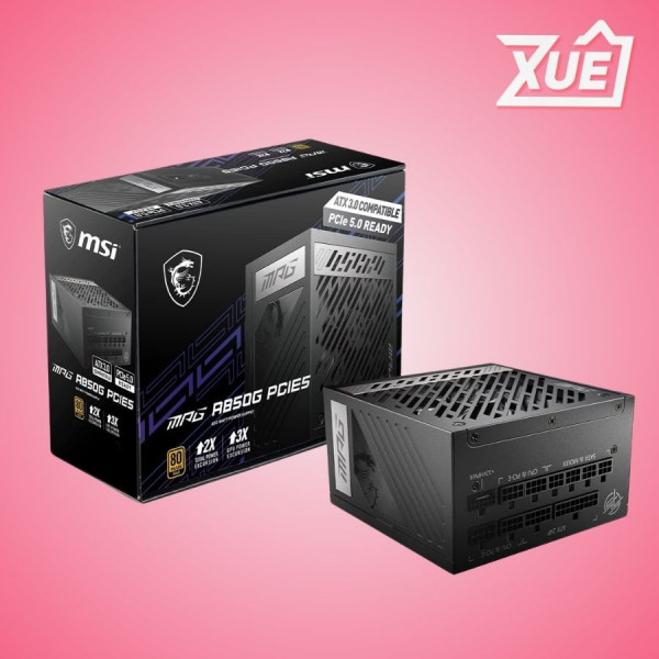 NGUỒN MÁY TÍNH MSI MPG A850G PCIE 5.0 (850W, 80 PLUS GOLD, ATX 3.0)