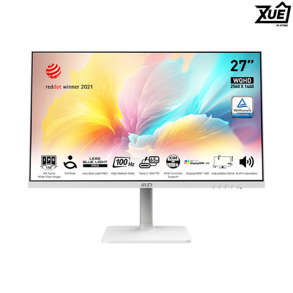 MÀN HÌNH MSI MODERN MD272QXPW (27 INCH/QHD/IPS/100HZ/1MS/LOA/USB-C 65W)