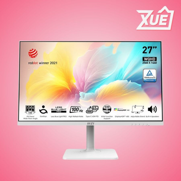 MÀN HÌNH MSI MODERN MD272QXPW (27 INCH/QHD/IPS/100HZ/1MS/LOA/USB-C 65W)