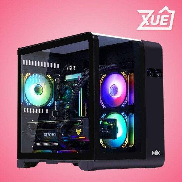 VỎ CASE MIK BARBATOS M BLACK (MATX/MID TOWER/MÀU ĐEN)
