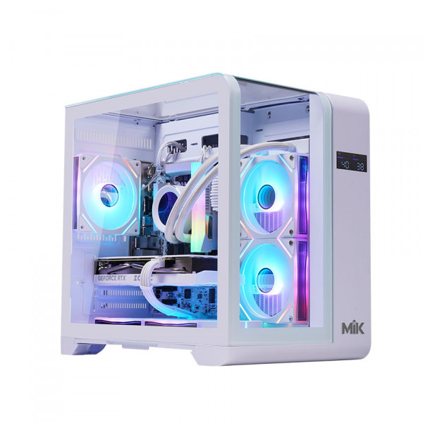 VỎ CASE MIK BARBATOS M WHITE (MATX/MID TOWER/MÀU TRẮNG)
