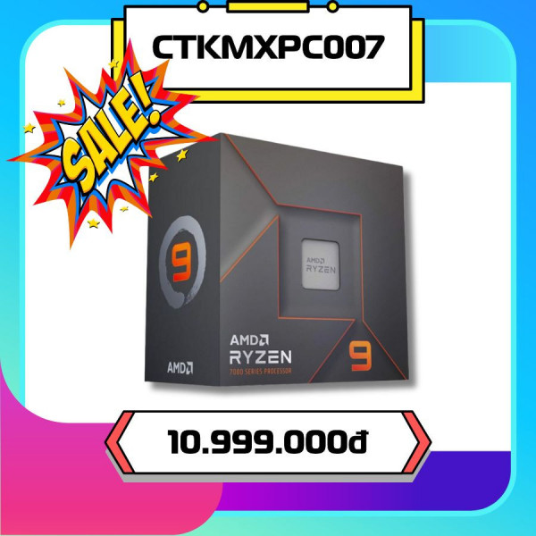 BỘ VI XỬ LÝ AMD RYZEN 9 7950X (4.5 GHZ UPTO 5.7GHZ / 81MB / 16 CORES, 32 THREADS / 170W / SOCKET AM5) (CTKMXPS007)