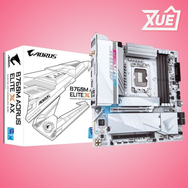 MAINBOARD GIGABYTE B760M AORUS ELITE X AX DDR5 (WIFI+BLUETOOTH)