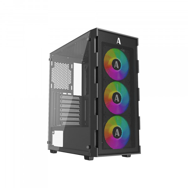 VỎ CASE MKC 3F (MID TOWER/MÀU ĐEN/3 FAN RGB)