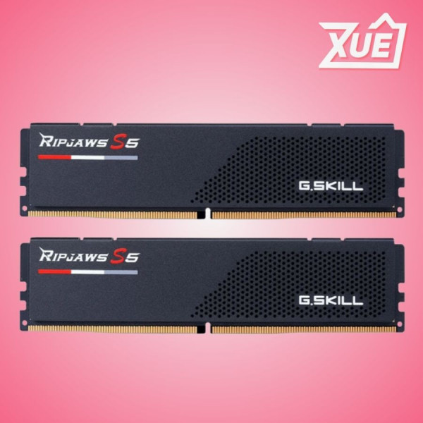 RAM DESKTOP GSKILL RIPJAWS S5 BLACK (F5-5200J4040A16GX2-RS5K) 32GB (2X16GB) DDR5 5200MHZ