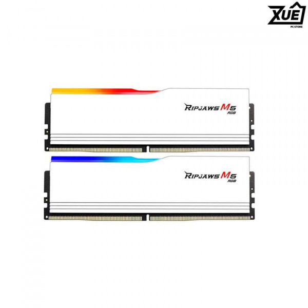 RAM DESKTOP GSKILL RIPJAWS M5 RGB  WHITE (F5-6000J3648D16GX2-RM5RW) 32GB (2X16GB) DDR5 6000MHZ