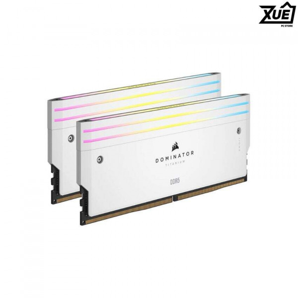 RAM DESKTOP CORSAIR DOMINATOR TITANIUM RGB WHITE (CMP64GX5M2X6600C32W) 64GB (2X32GB) DDR5 6600MHZ