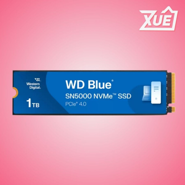 Ổ CỨNG SSD WD SN5000 BLUE 1TB M.2  NVME 2280 PCIE GEN 4X4 (ĐỌC 5150MB/S - GHI 4850MB/S) - (WDS100T4B0E)