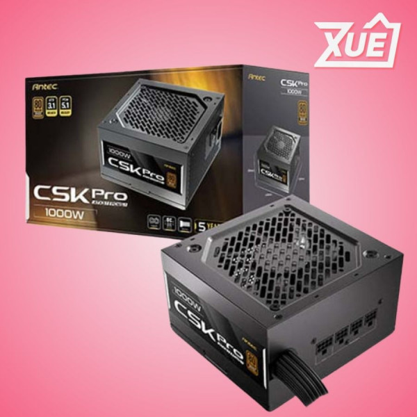 NGUỒN MÁY TÍNH ANTEC CSK1000 PRO BRONZE ATX3.1 1000W (80+ BRONZE/MÀU ĐEN/SEMI MODULAR)