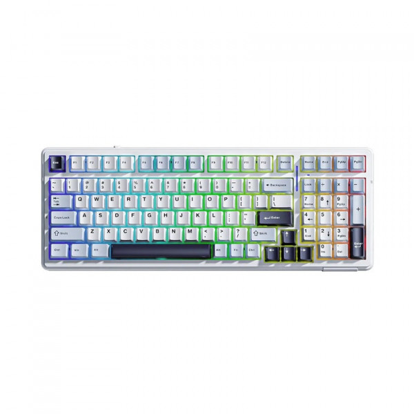 BÀN PHÍM CƠ AULA F99 (XANH DƯƠNG/TRẮNG/TÍM ĐẬM) ,(TYPEC + 2.4G + BLUETOOTH, REAPER SWITCH, LED RGB)