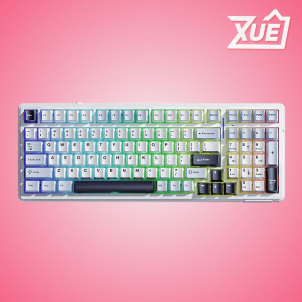 BÀN PHÍM CƠ AULA F99 (XANH DƯƠNG/TRẮNG/TÍM ĐẬM) ,(TYPEC + 2.4G + BLUETOOTH, REAPER SWITCH, LED RGB)