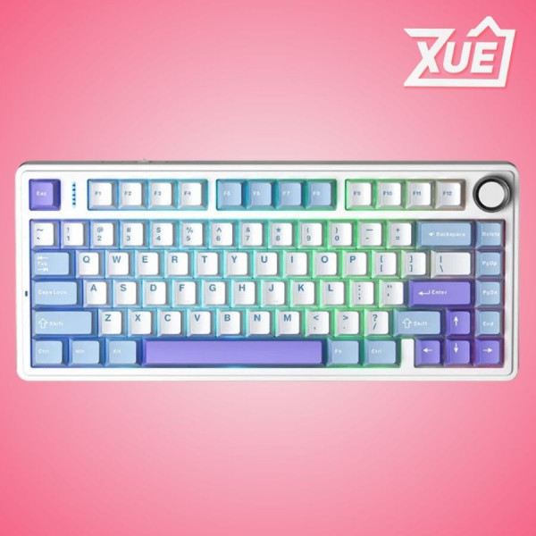 BÀN PHÍM CƠ GAMING AULA F75 (3 MODE/XANH DƯƠNG+TRẮNG+TÍM/STAR VECTOR SWITCH)