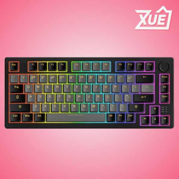 BÀN PHÍM CƠ DAREU EK75 PRO TRI-MODE BLACK-GOLDEN _FIREFLY SWITCH