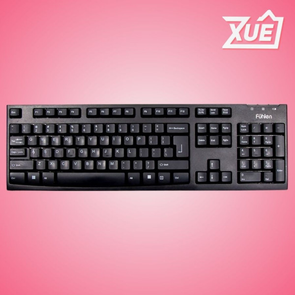 BÀN PHÍM KHÔNG DÂY FUHLEN L411W (WIRELESS 2.4GHZ/ĐEN)