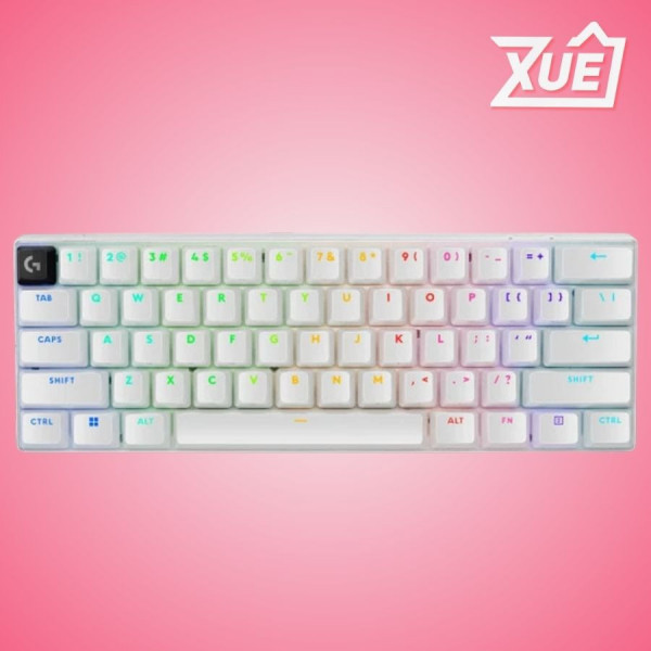 BÀN PHÍM CƠ LOGITECH PRO X 60 LIGHTSPEED WIRELESS WHITE (WIRELESS 2.4GHZ/BLUETOOTH/USB/GX OPTICAL TACTILE/RGB)