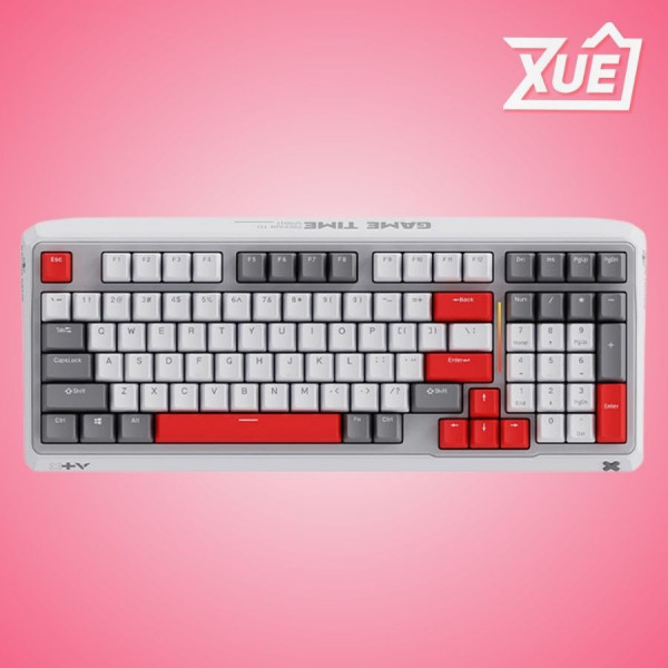 BÀN PHÍM CƠ RAPOO V750PRO - 98 WHITE GREY RED (DÂY USB/OPTICAL RED SWITCH/LED RGB)
