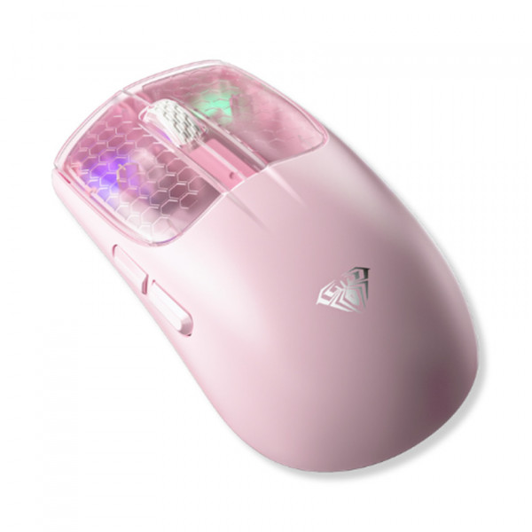 CHUỘT GAMING AULA SC560 3 MODE (CÓ DÂY + 2.4G + BLUETOOTH) MÀU HỒNG