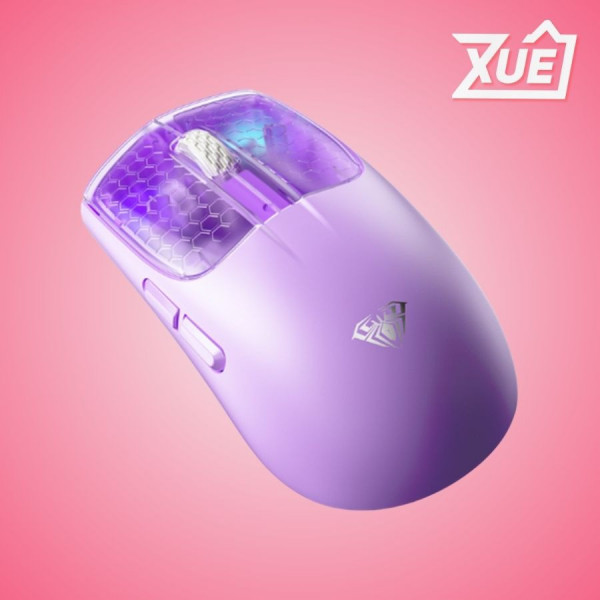 CHUỘT GAMING AULA SC560 3 MODE (CÓ DÂY + 2.4G + BLUETOOTH) MÀU TÍM