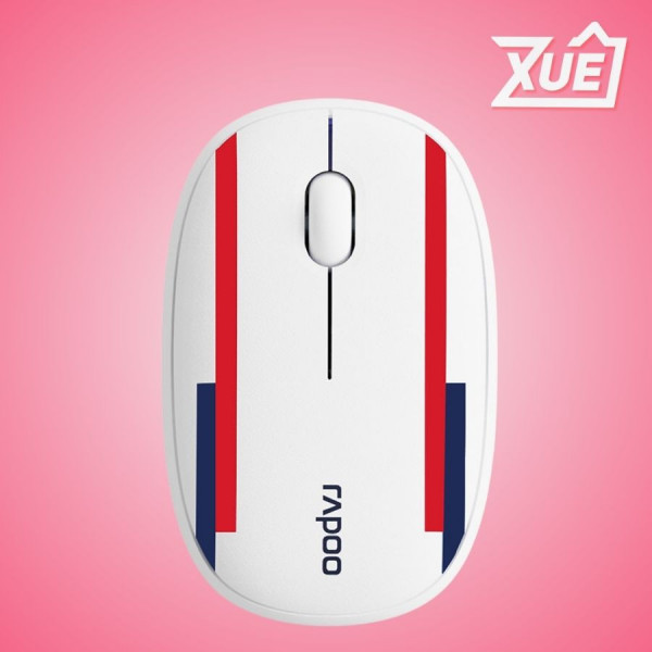 CHUỘT KHÔNG DÂY RAPOO M650 SILENT ENGLISH WHILTE RED BLUE (BLUETOOTH + WIRELESS 2.4G)